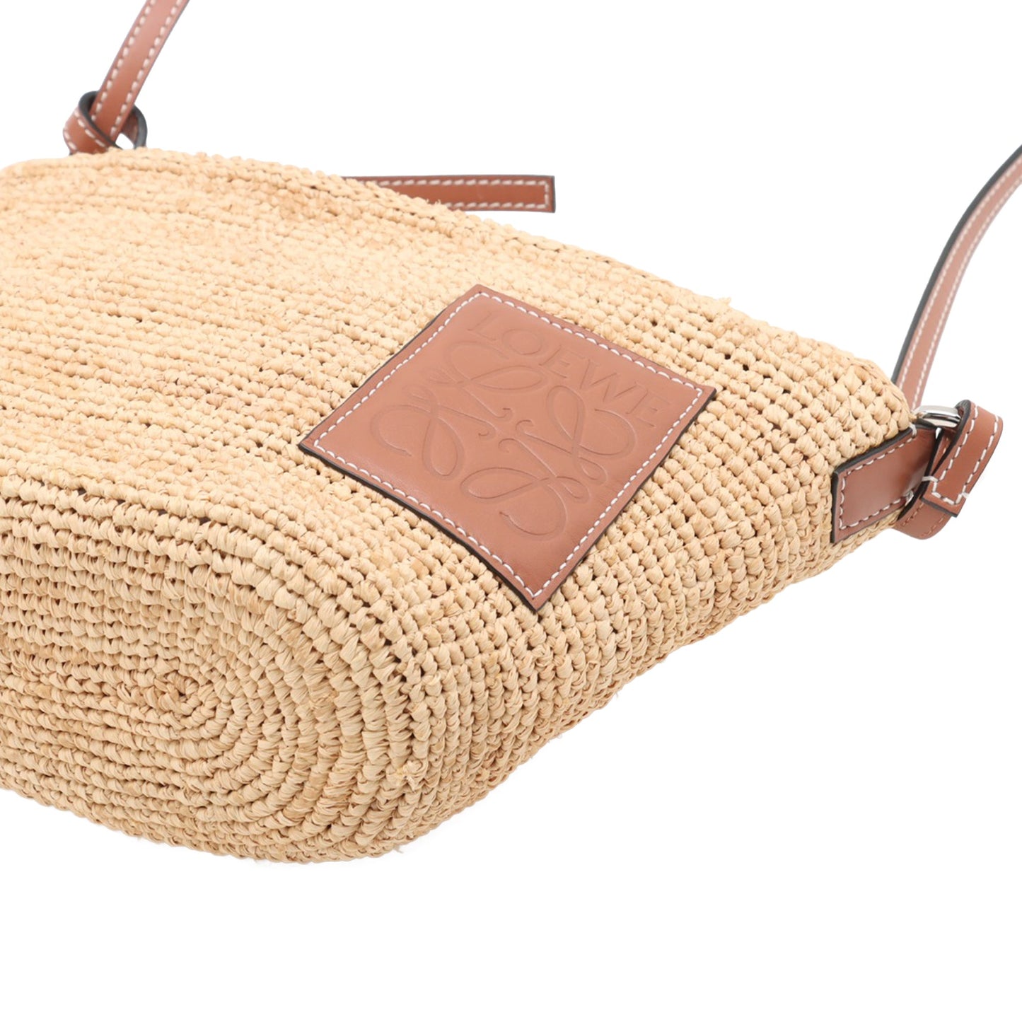 LOEWE Paulas Ibiza Anagram Raffia Pochette Crossbody