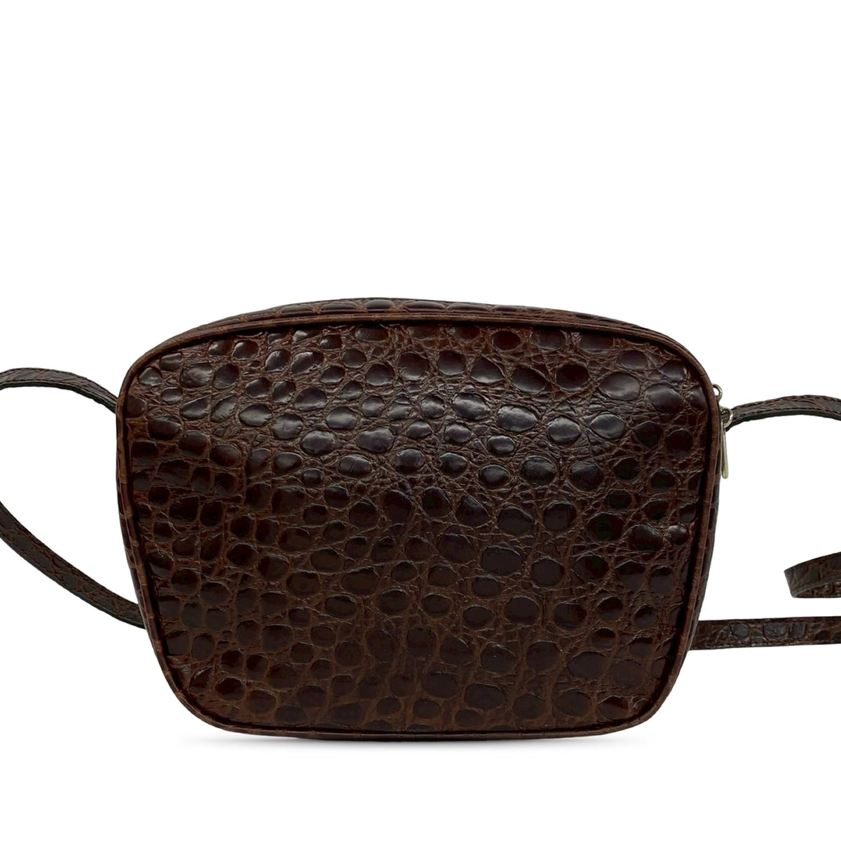Ferragamo Croc Embossed Vara Crossbody