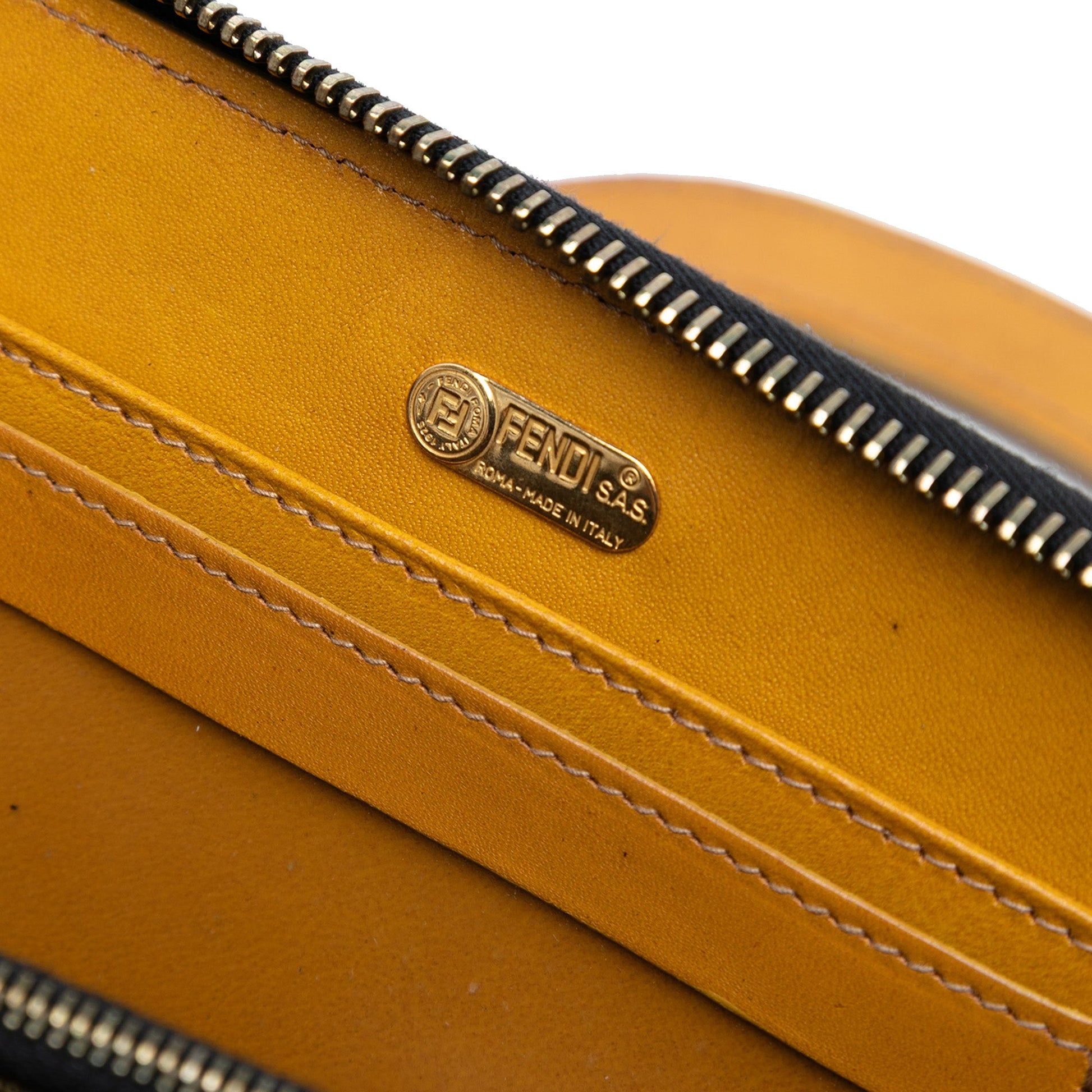 Fendi Zebra Print Canvas Twins Handbag