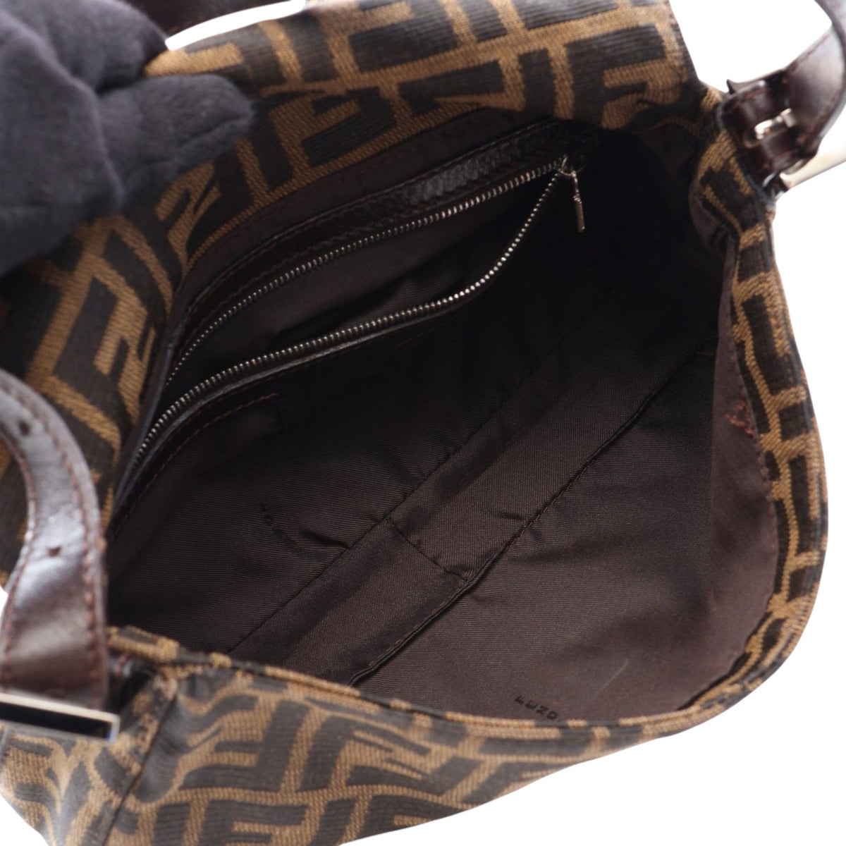 Fendi Zucca Canvas Shoulder Bag