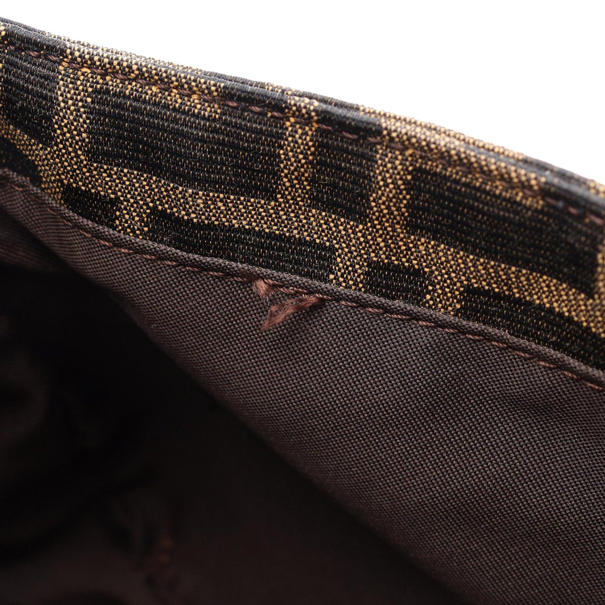 Fendi Zucca Canvas Shoulder Bag