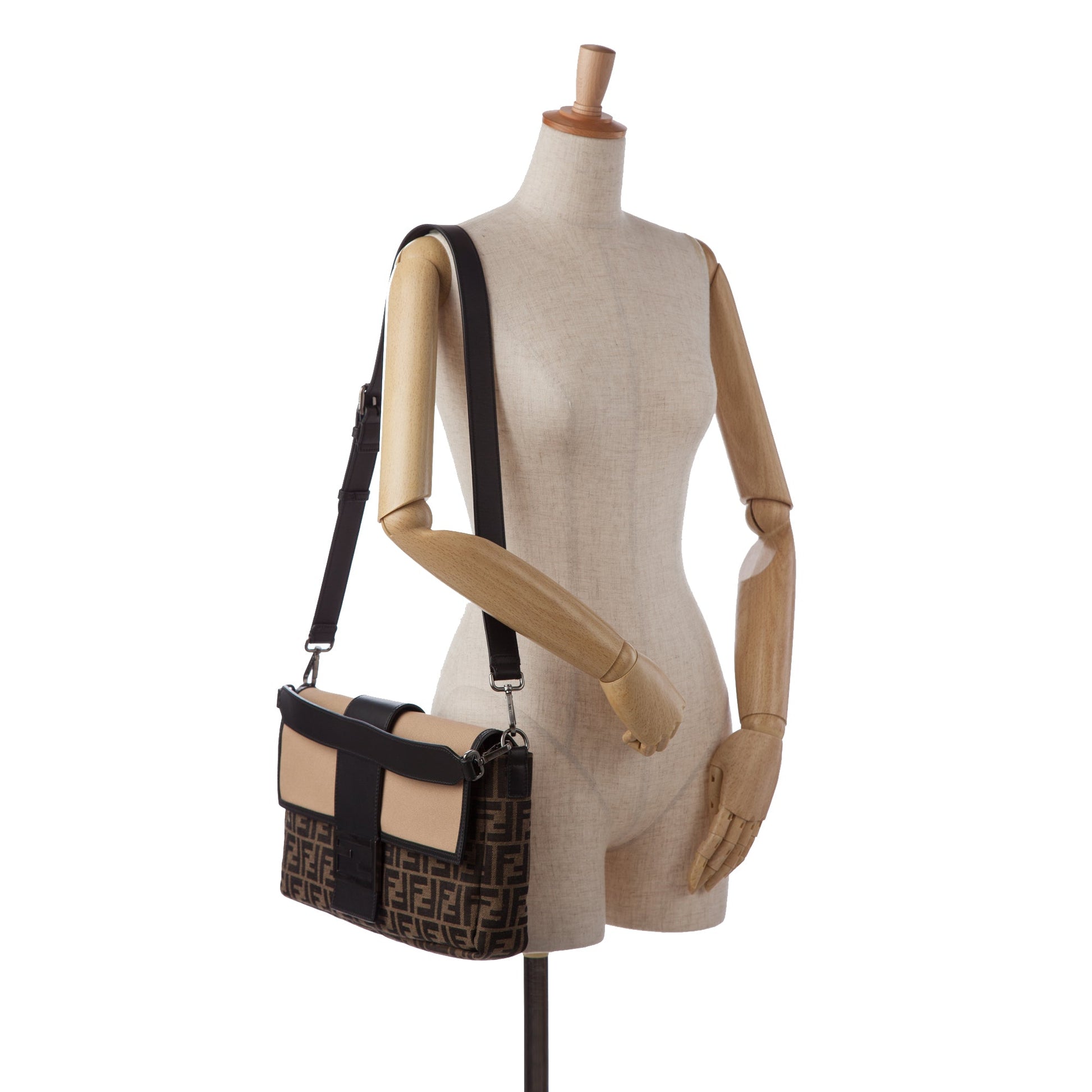 Fendi Large Zucca Canvas Convertible Belt Baguette