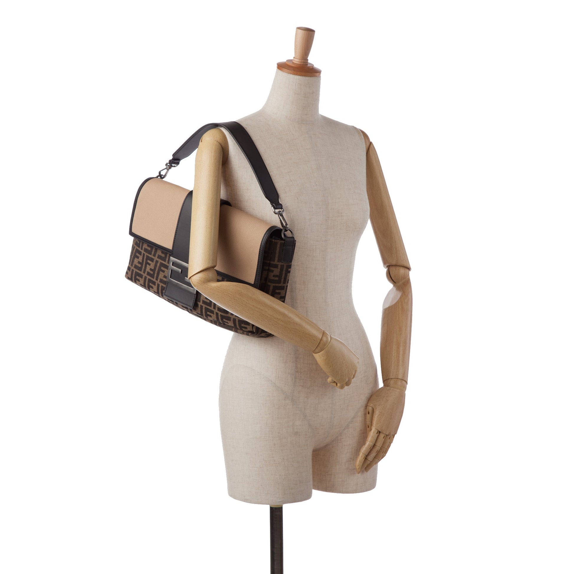 Fendi Large Zucca Canvas Convertible Belt Baguette