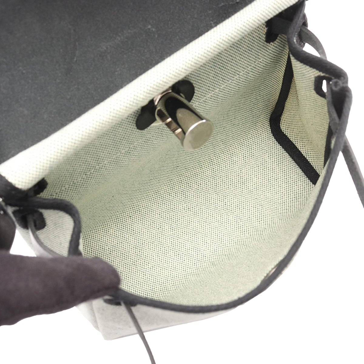 Hermès Military Toile and Vache Hunter Herbag Zip 20
