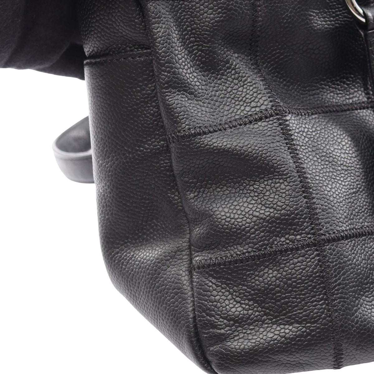 Chanel Choco Bar Caviar East West Bowler Bag