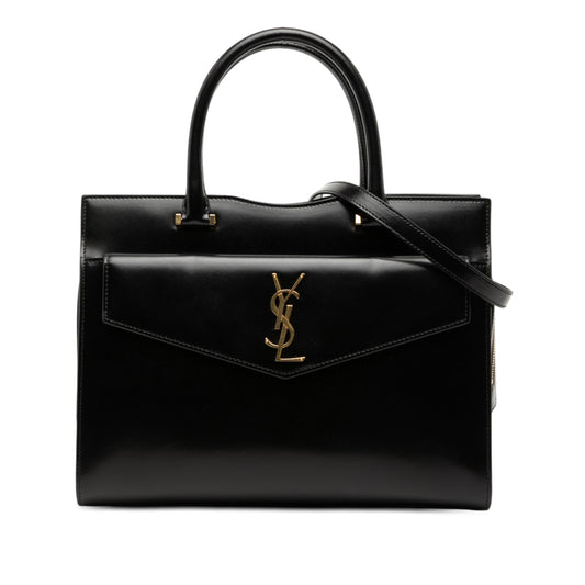 Medium Smooth Calfskin Monogram Uptown Satchel