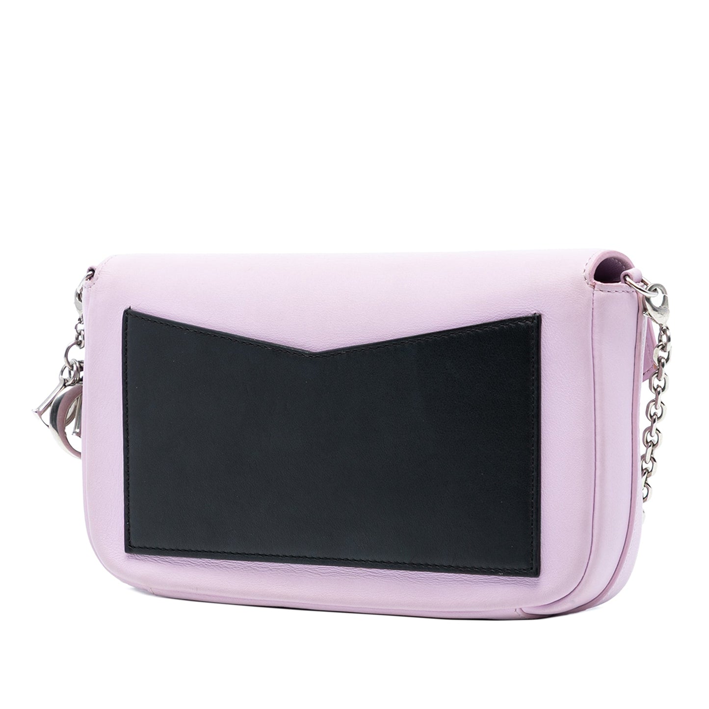 Dior Tricolor Leather Turn Lock Wallet on Chain