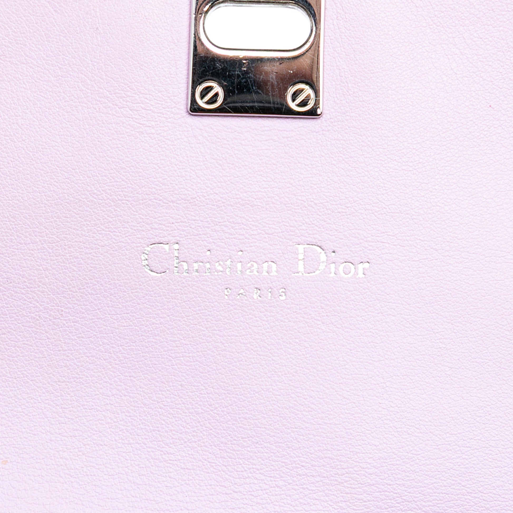 Dior Tricolor Leather Turn Lock Wallet on Chain
