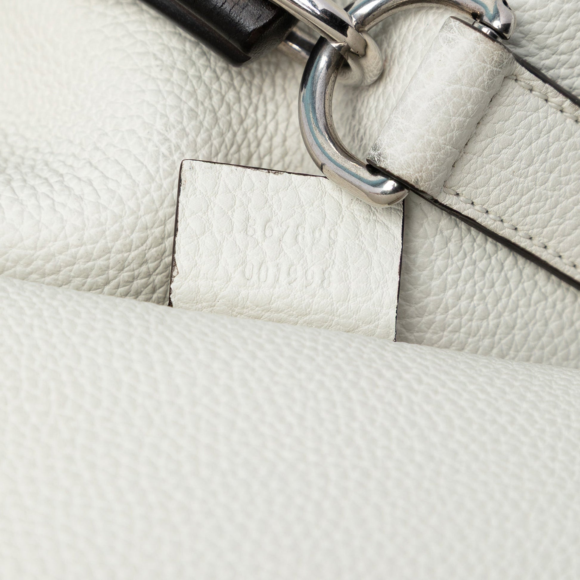 Gucci Leather Bamboo Drawstring Backpack