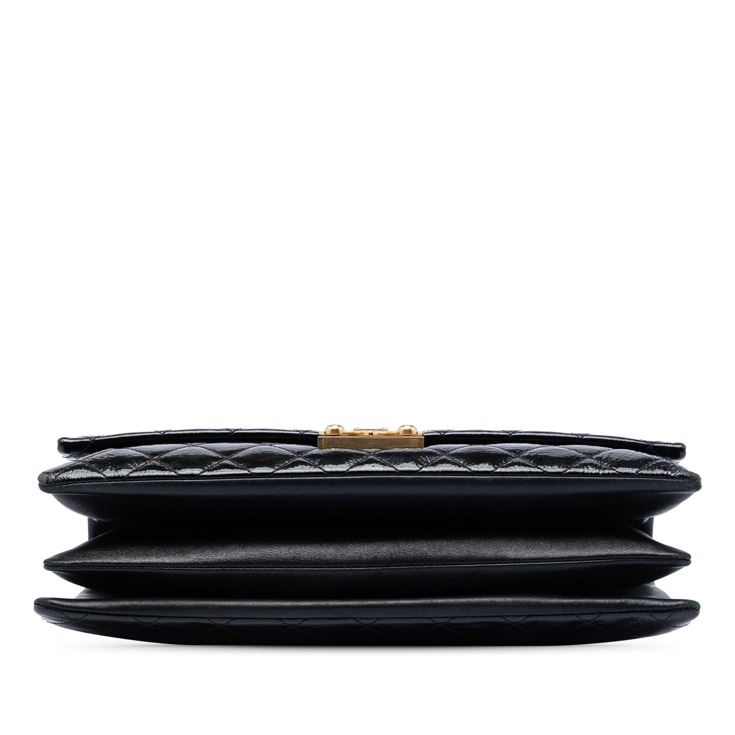 Chanel Quilted Crinkled Patent Pagoda Accordion Flap