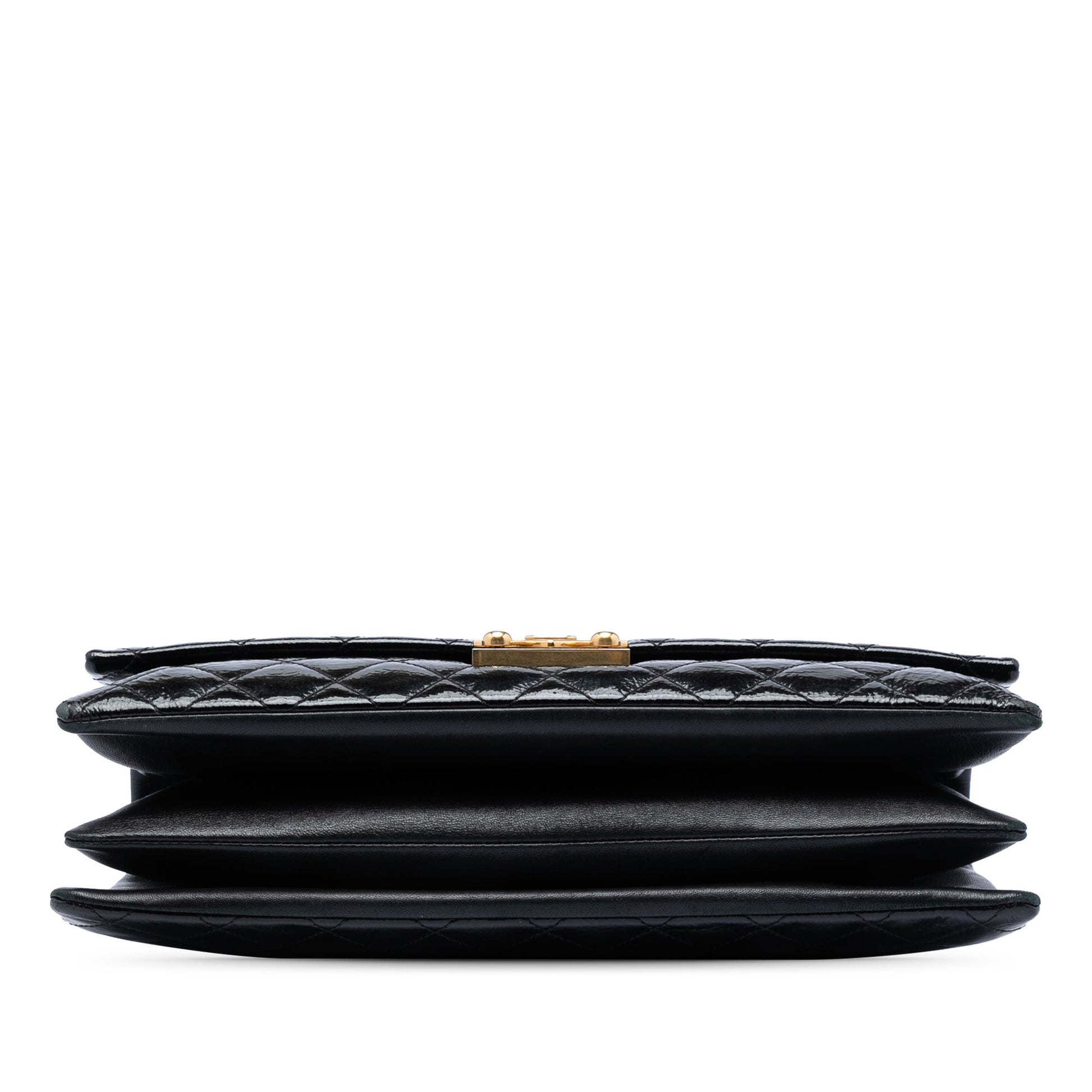Chanel Quilted Crinkled Patent Pagoda Accordion Flap