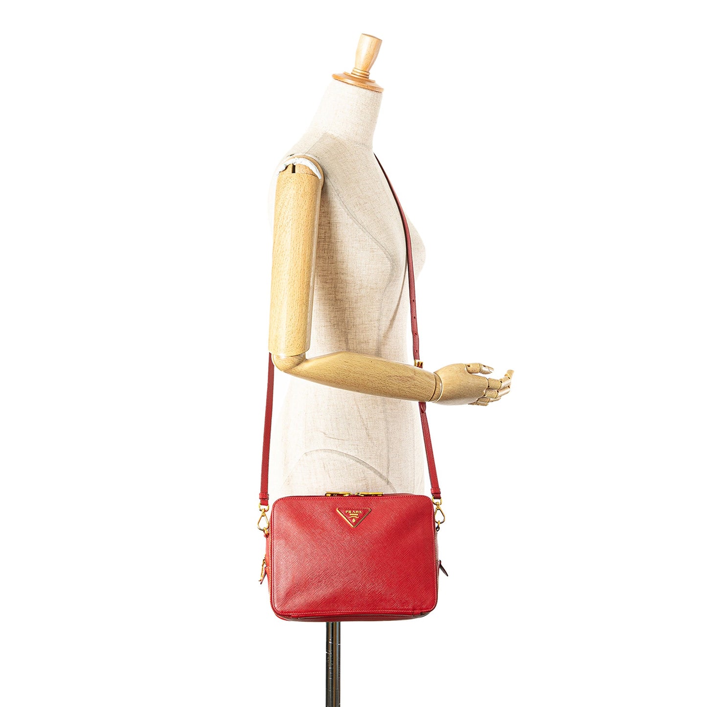 Prada Saffiano Double Zip Crossbody