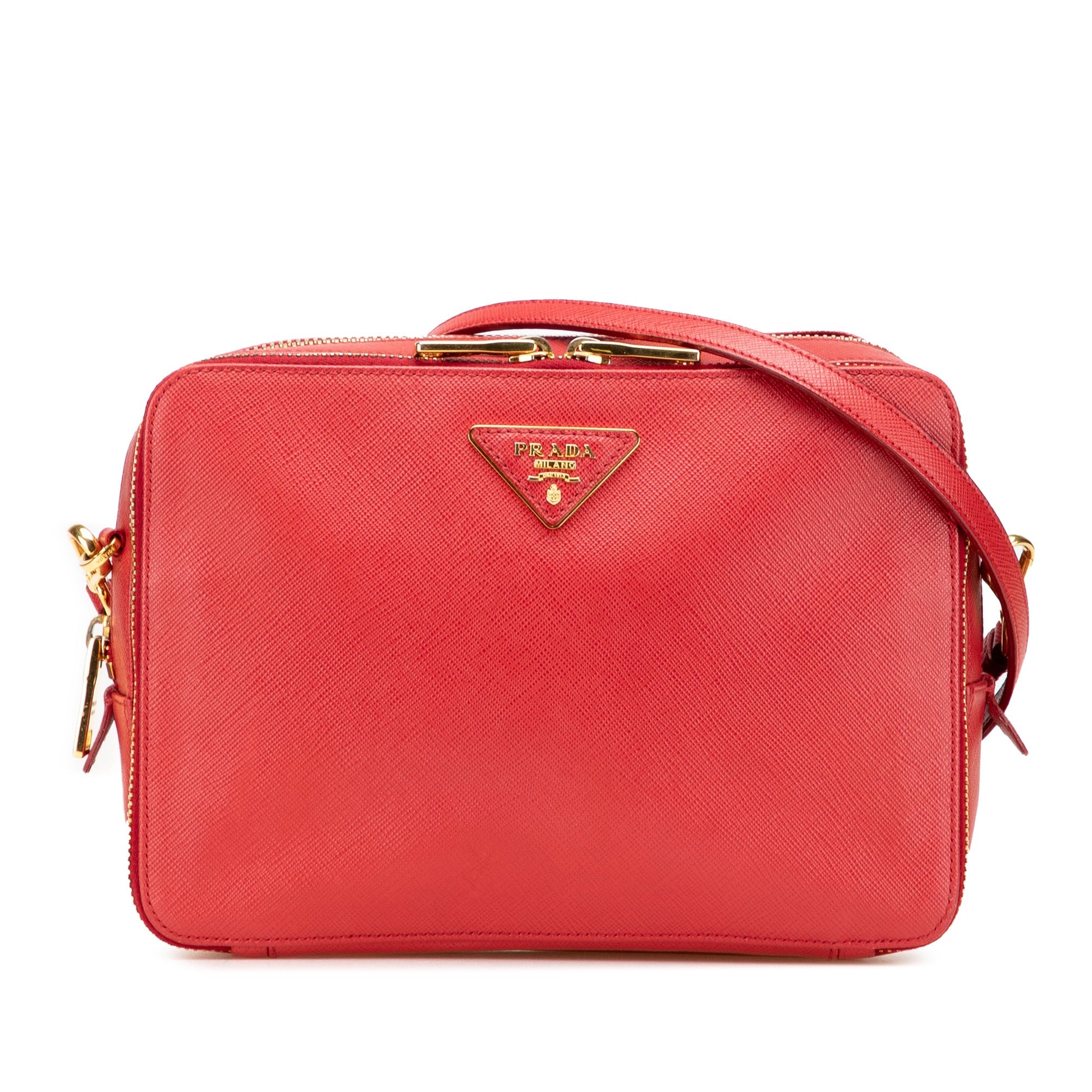 Prada Saffiano Double Zip Crossbody