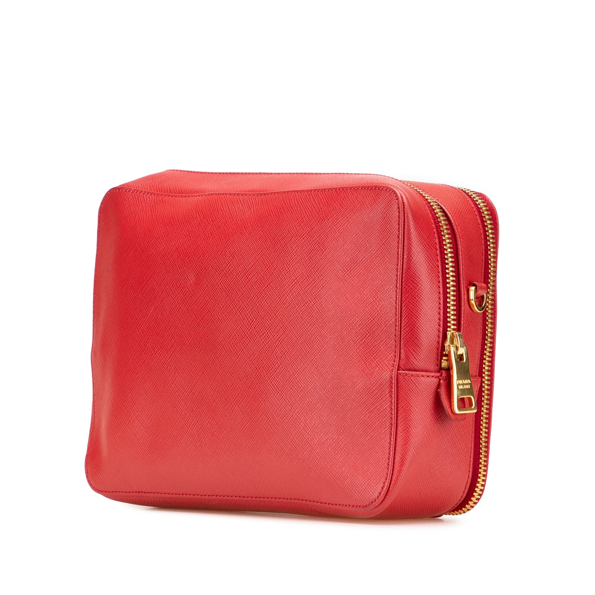 Prada Saffiano Double Zip Crossbody