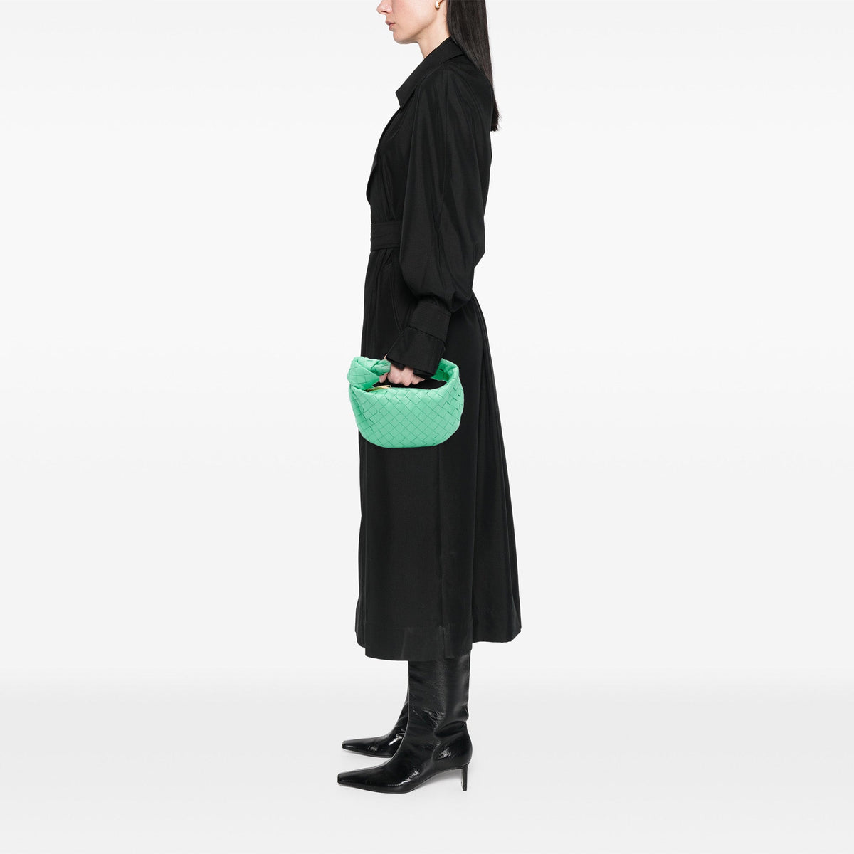 Bottega Veneta Mini Nappa Intrecciato Jodie — Green