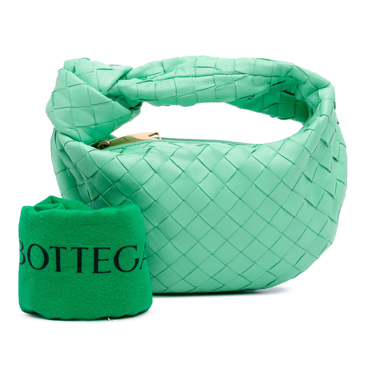 Bottega Veneta Mini Nappa Intrecciato Jodie — Green