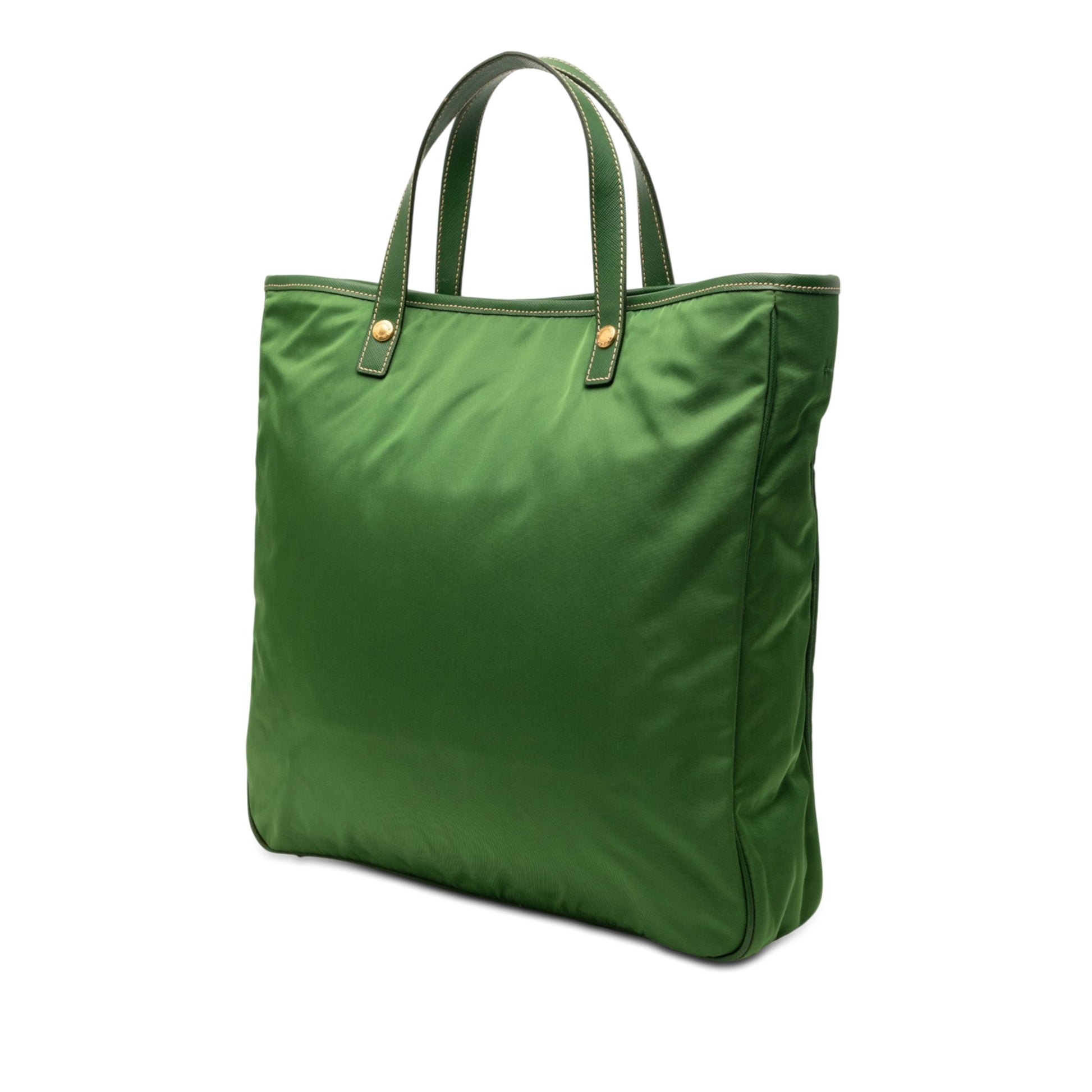 Prada Saffiano Trimmed Tessuto Logo Plate Convertible Tote
