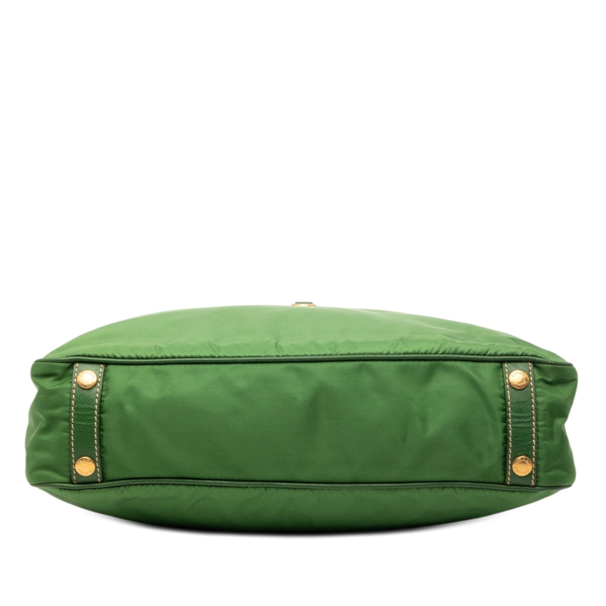Prada Saffiano Trimmed Tessuto Logo Plate Convertible Tote