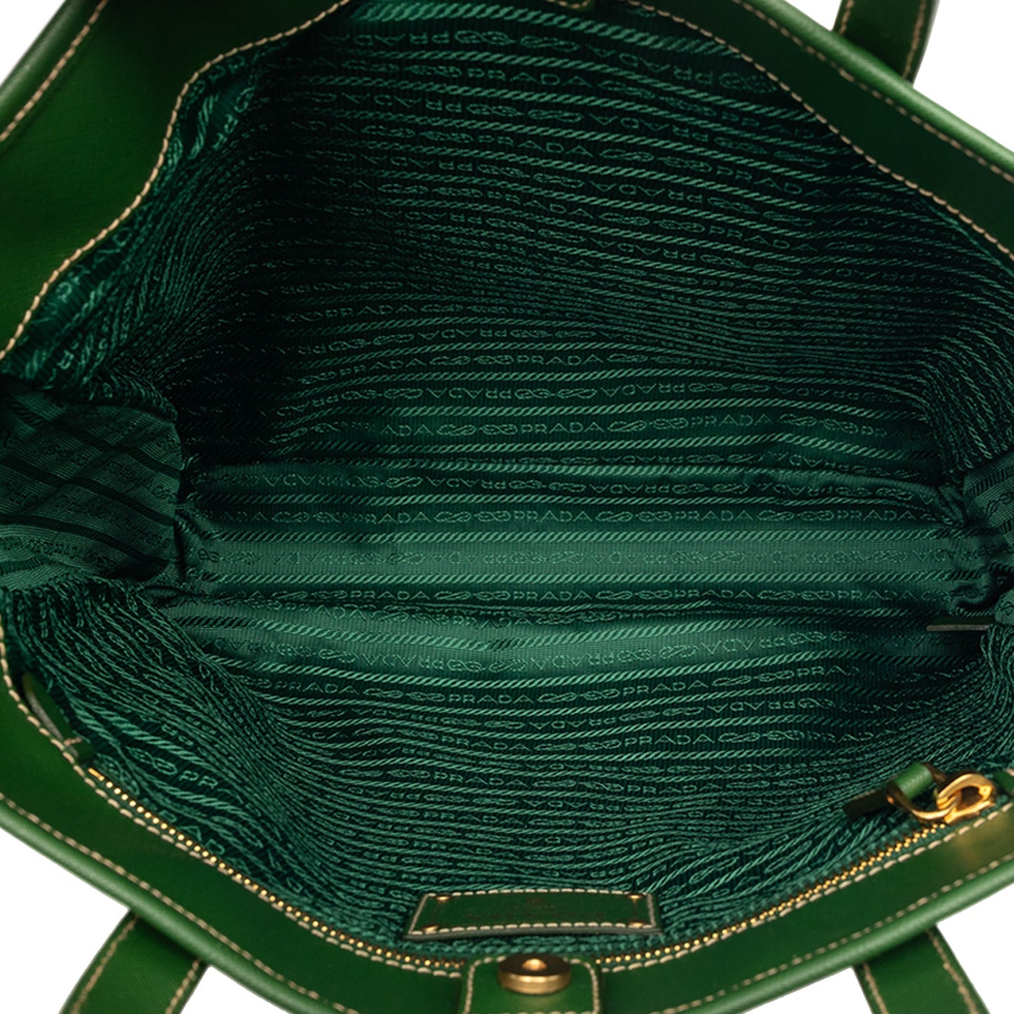 Prada Saffiano Trimmed Tessuto Logo Plate Convertible Tote