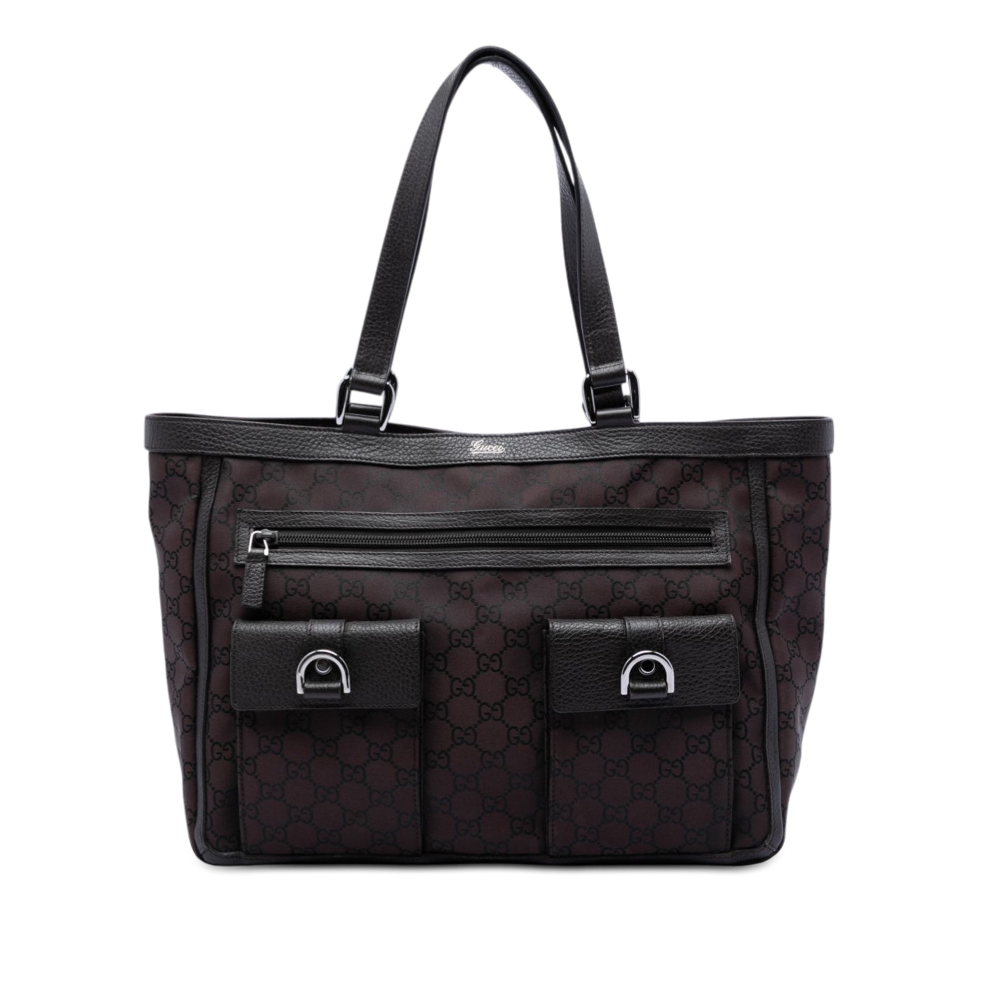 GG Nylon Abbey D Ring Pocket Tote