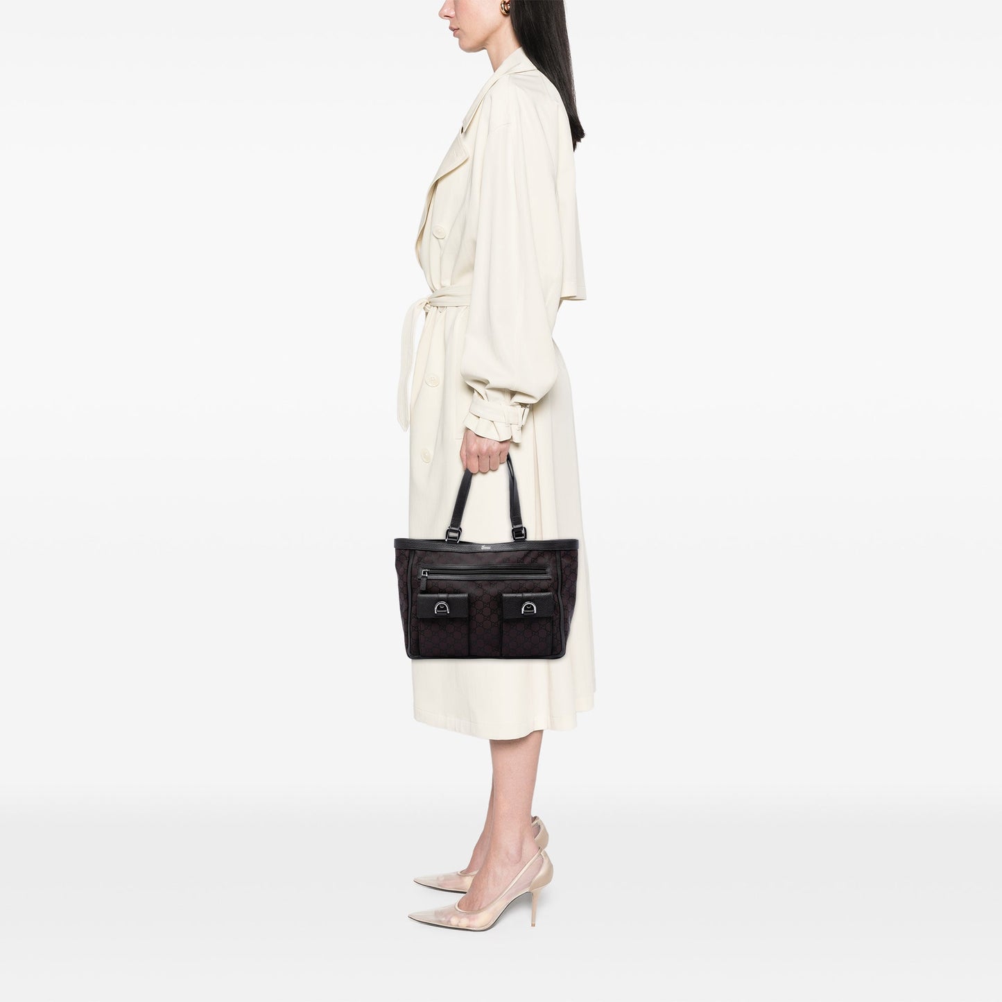 GG Nylon Abbey D Ring Pocket Tote