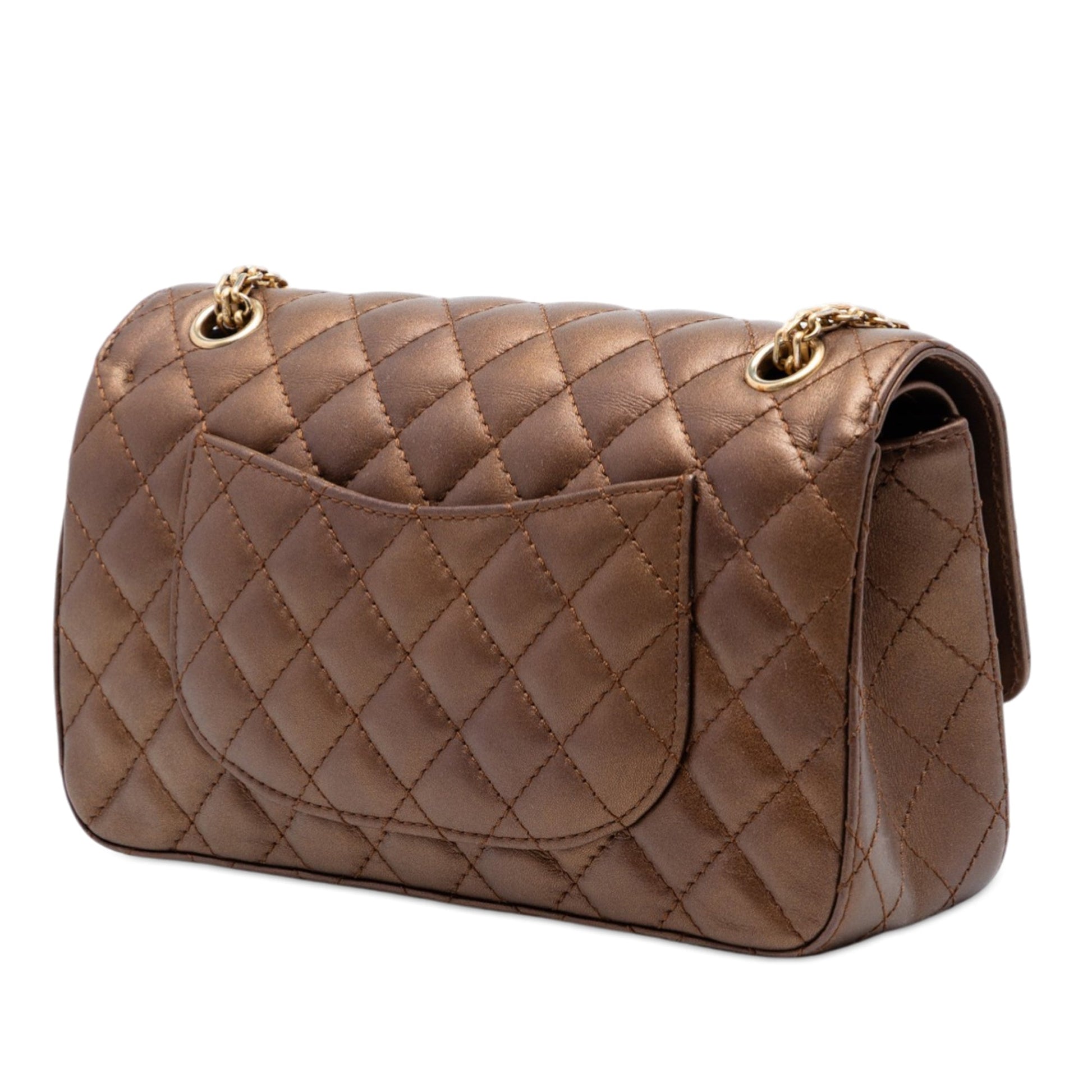 Chanel Quilted Metallic Calfskin Reissue 2.55 Double Flap 225