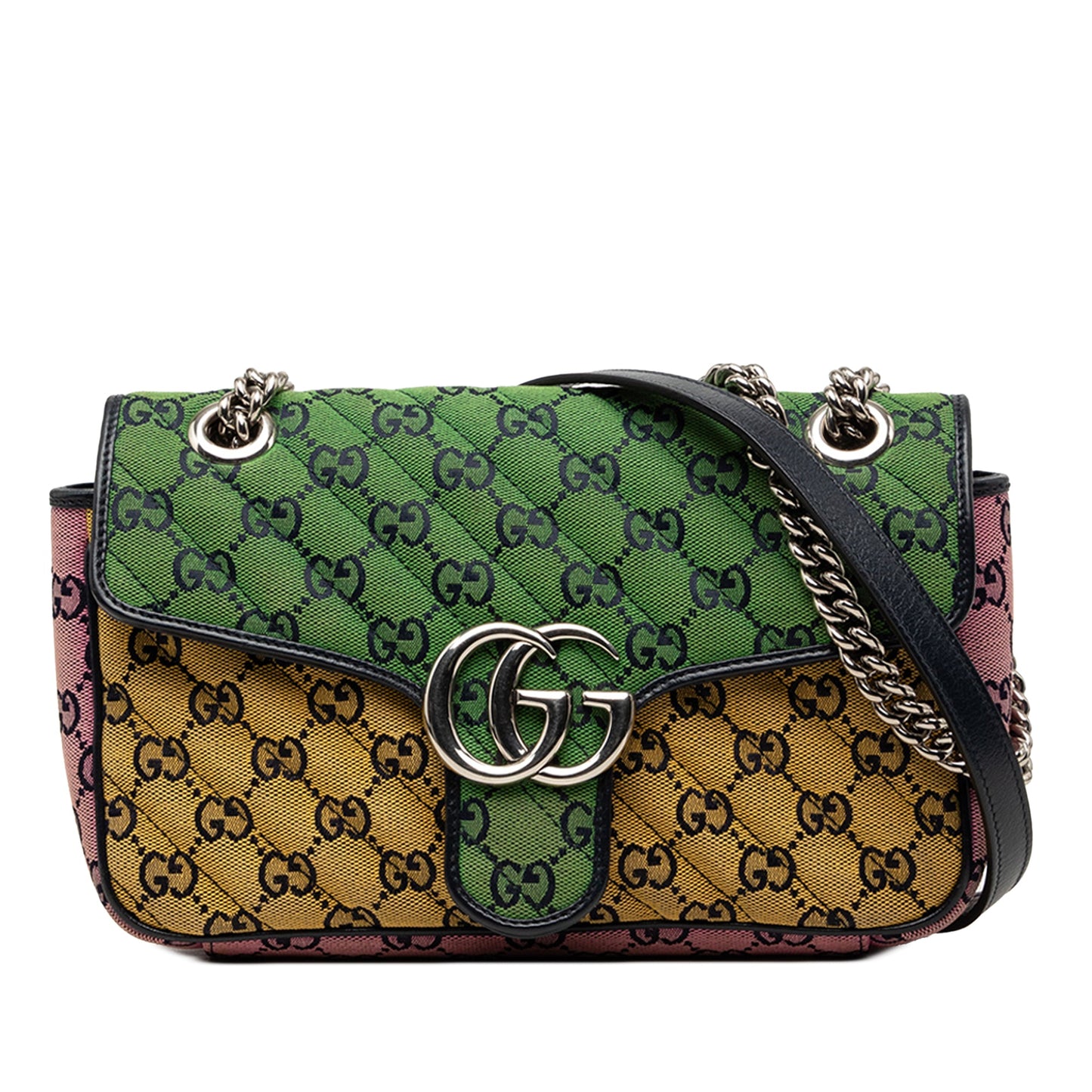 Gucci Medium GG Marmont Multicolor Matelasse Diagonal GG Canvas Shoulder Bag