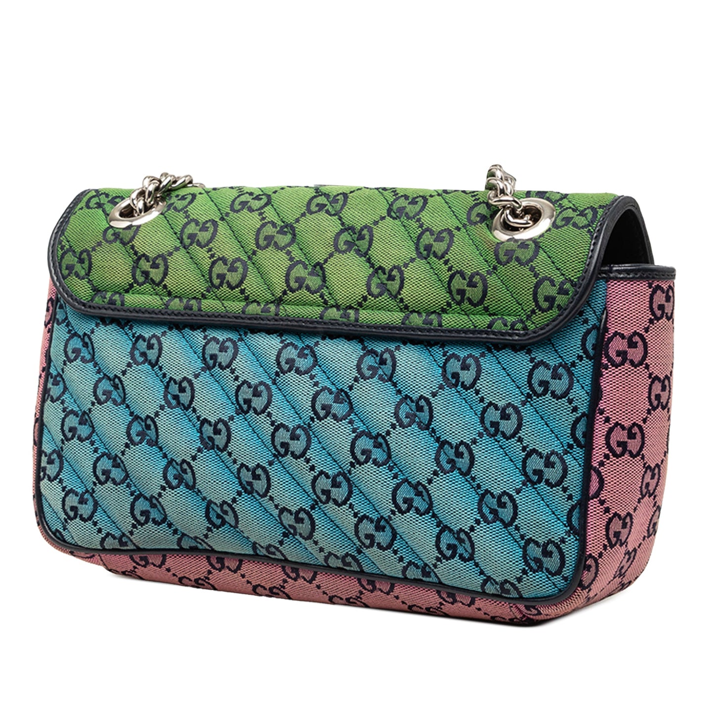 Gucci Medium GG Marmont Multicolor Matelasse Diagonal GG Canvas Shoulder Bag