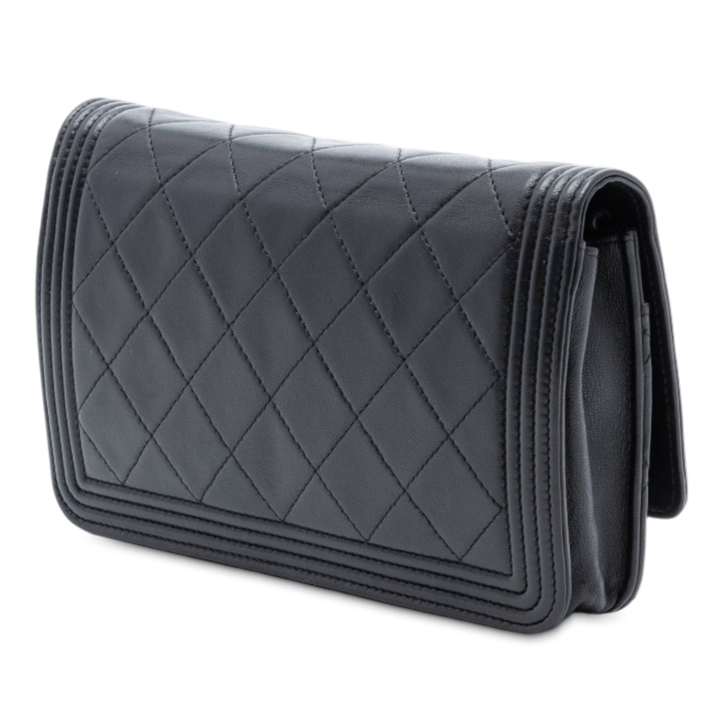 Chanel Quilted Lambskin Boy Wallet On Chain