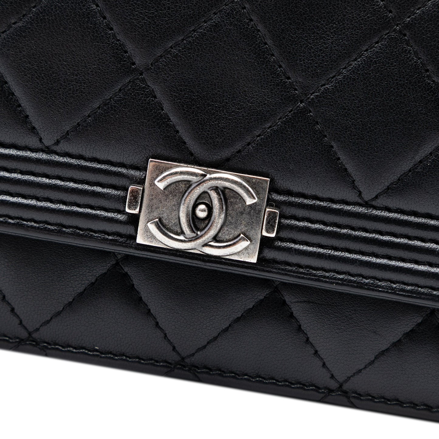 Chanel Quilted Lambskin Boy Wallet On Chain