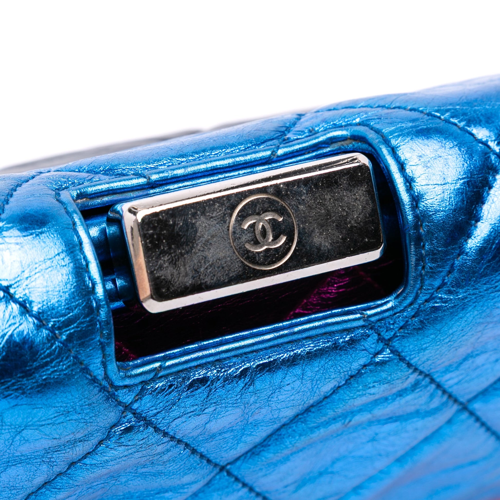 Chanel Multicolor Quilted Metallic Calfskin Modern Chain Flap Frame Bag