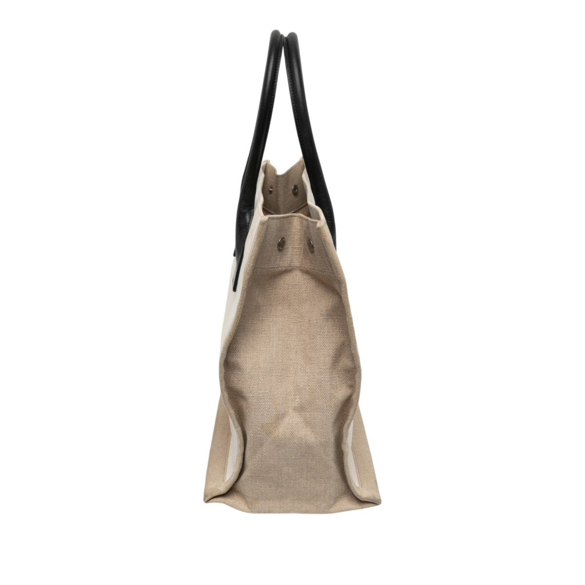 Saint Laurent Small Canvas Rive Gauche Tote — Beige