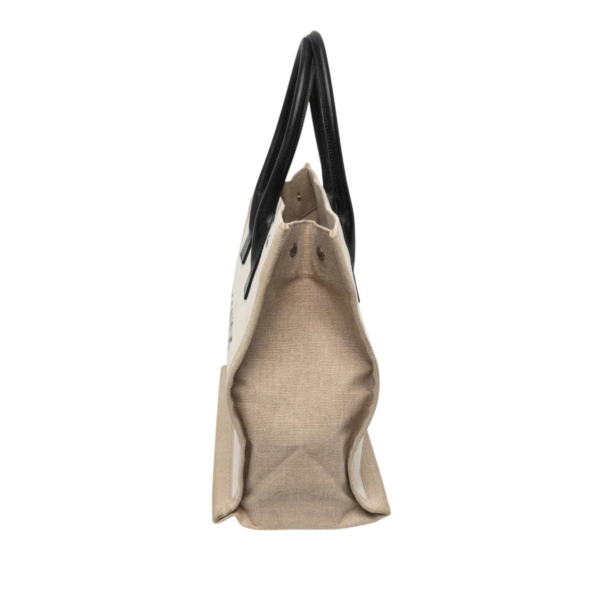 Saint Laurent Small Canvas Rive Gauche Tote — Beige