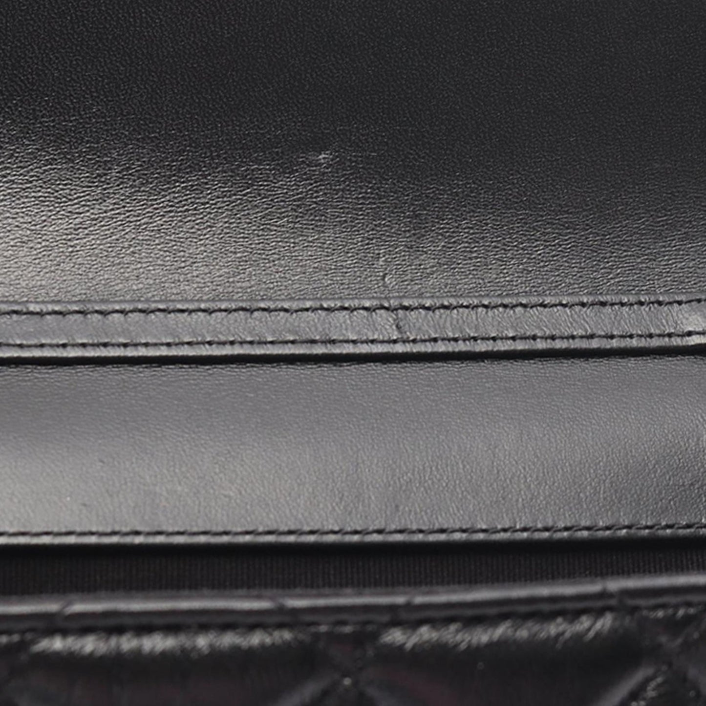 Chanel CC Quilted Lambskin East West Single Flap