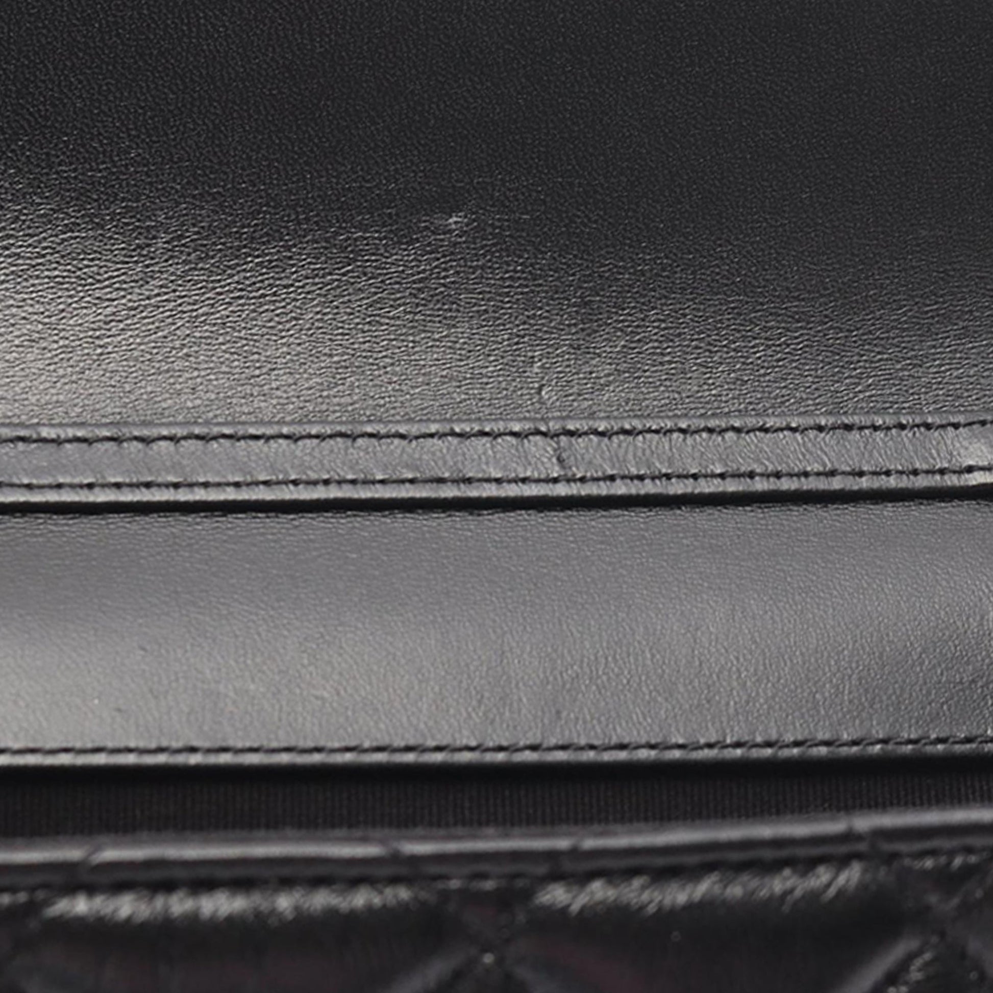 Chanel CC Quilted Lambskin East West Single Flap