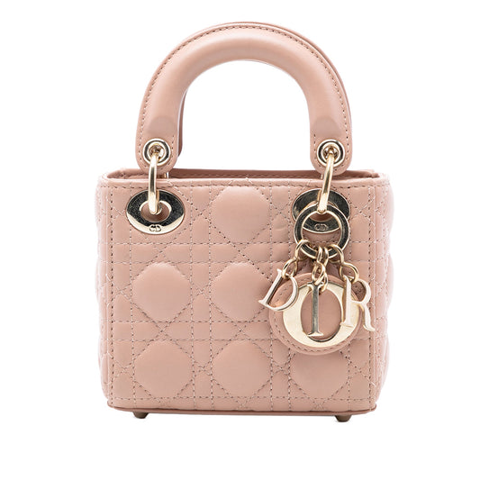 Micro Lambskin Cannage Lady Dior