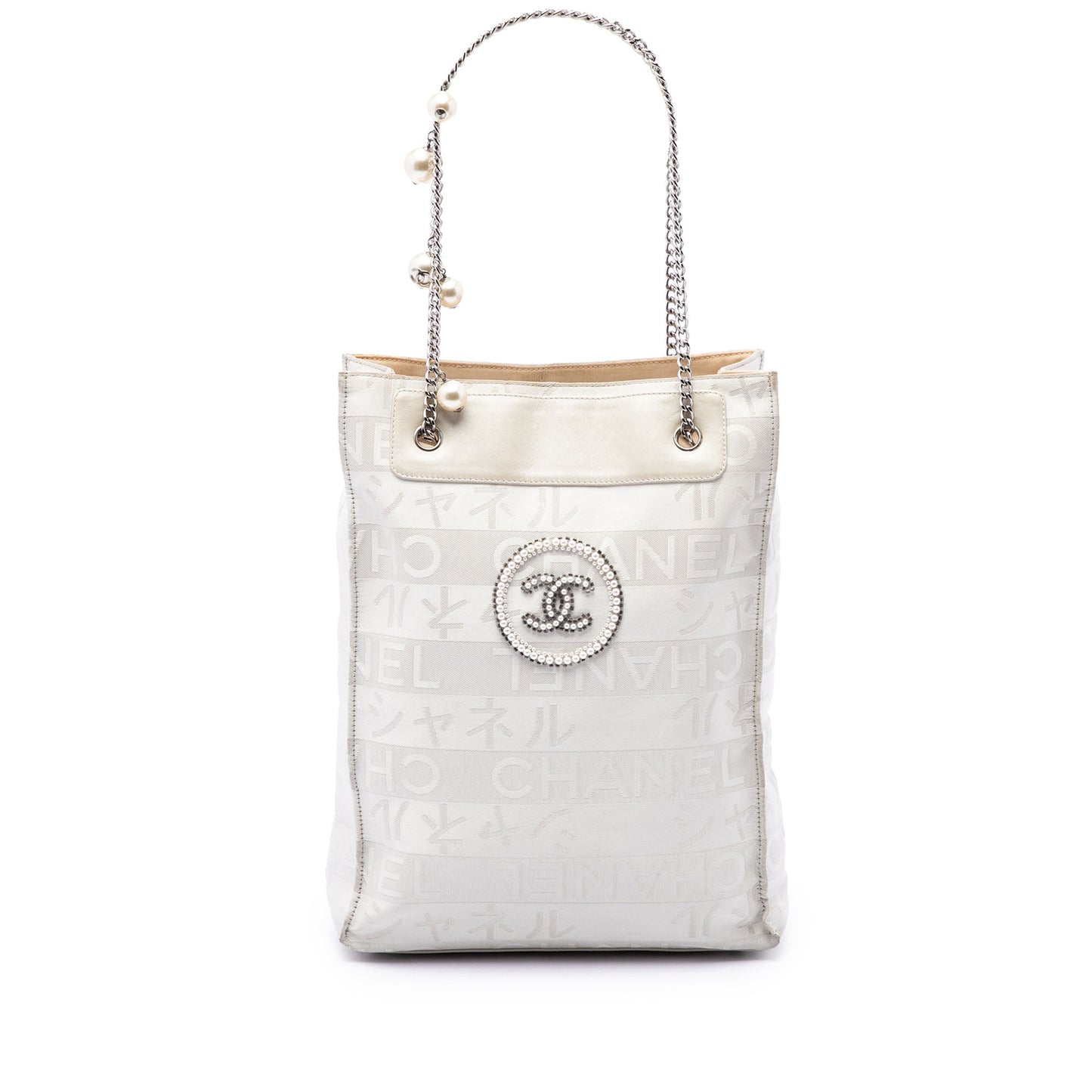 Chanel CC Canvas Pearl Tote