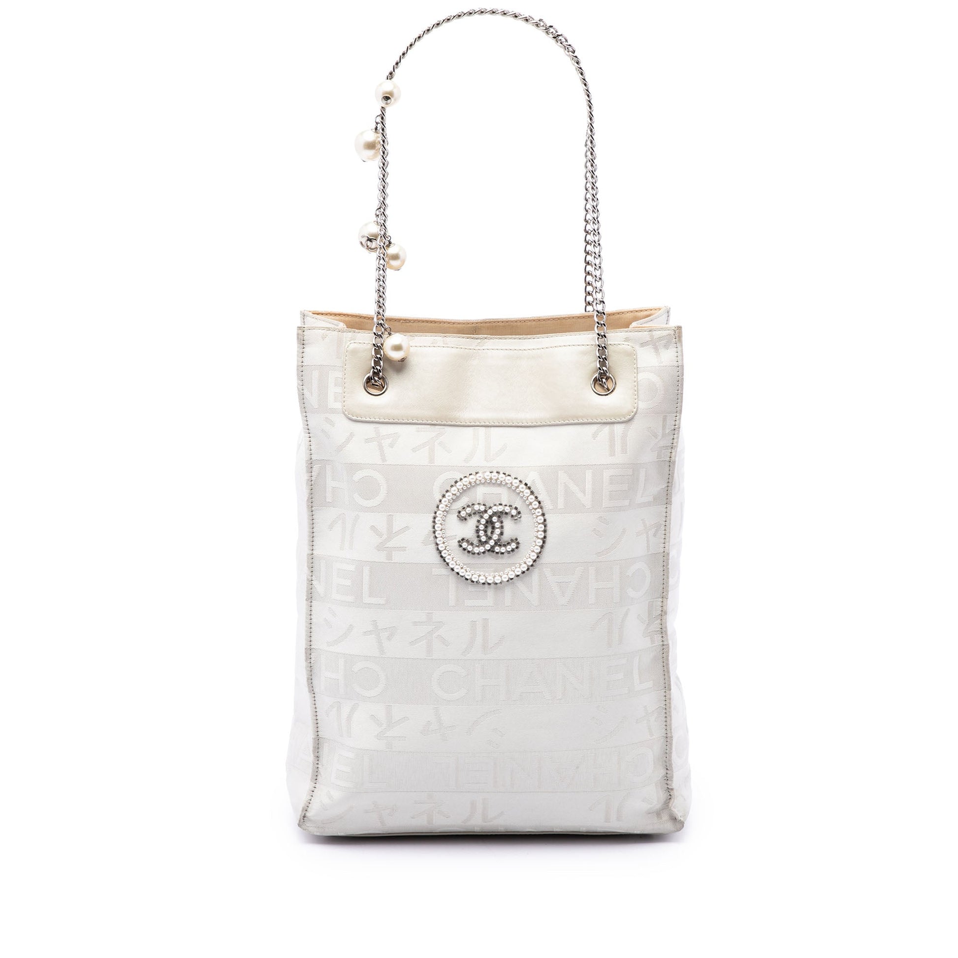 Chanel CC Canvas Pearl Tote