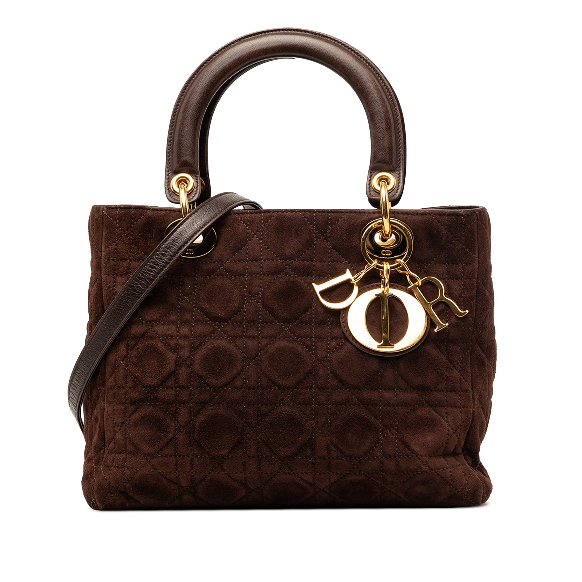 Dior Medium Suede Cannage Lady Dior