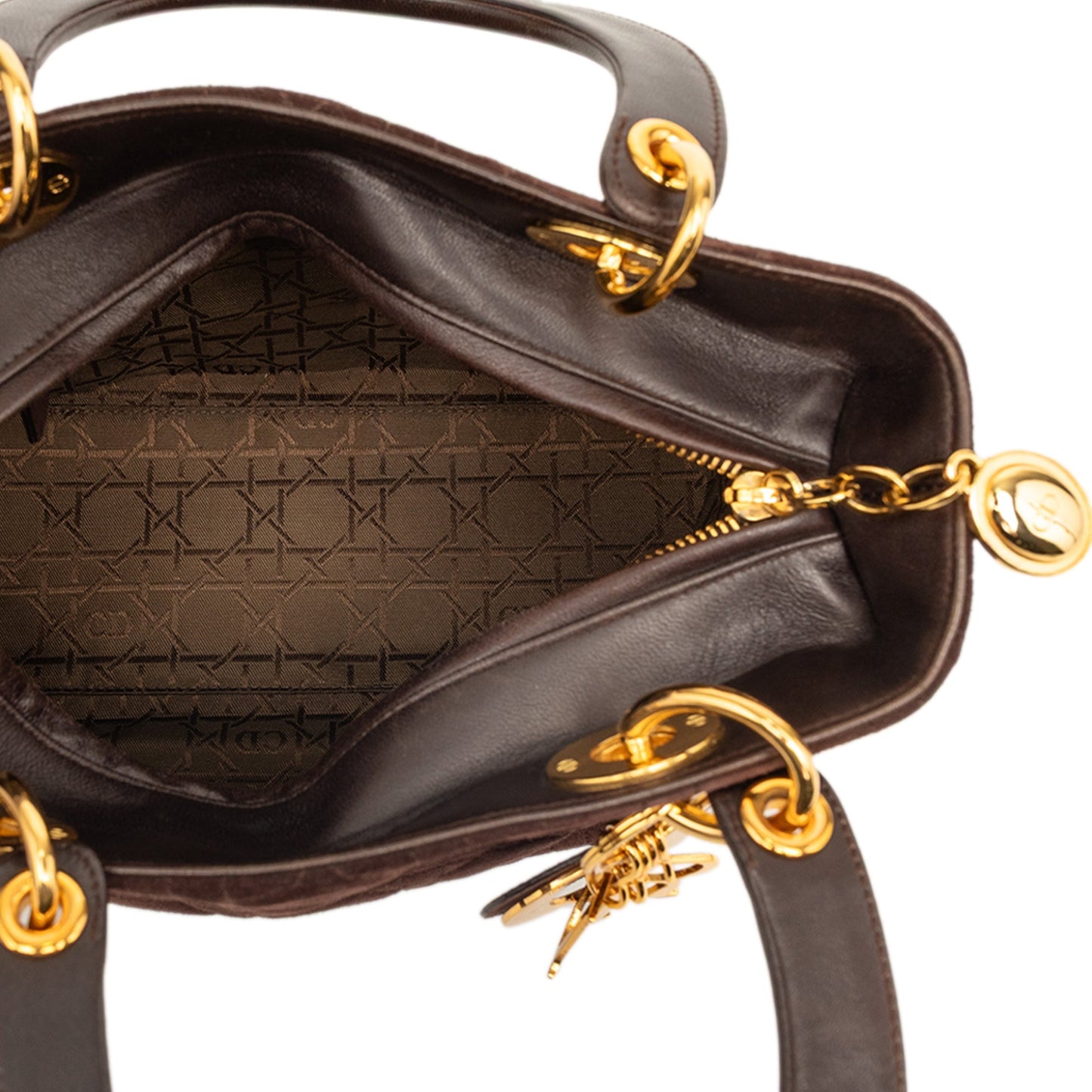 Dior Medium Suede Cannage Lady Dior