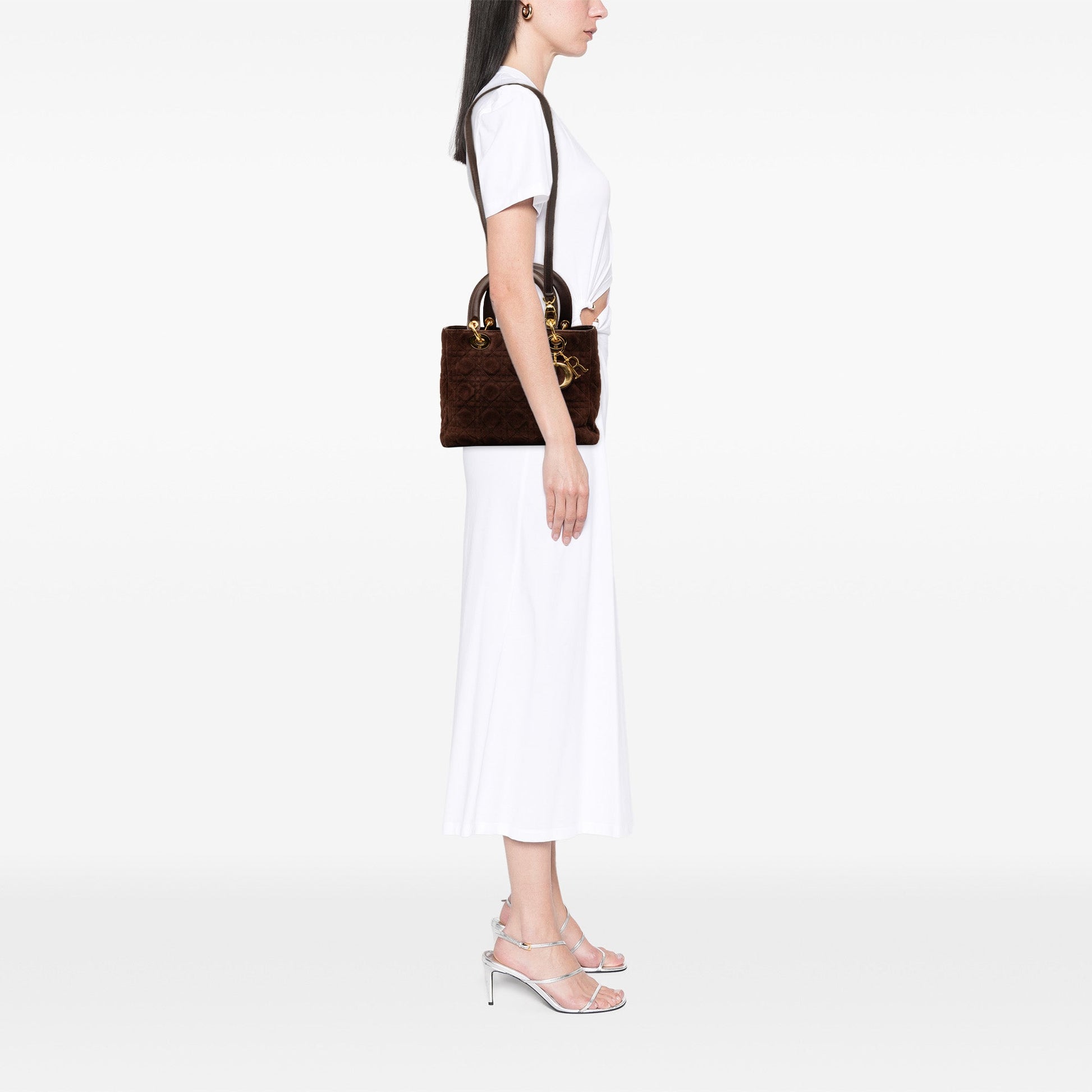 Dior Medium Suede Cannage Lady Dior
