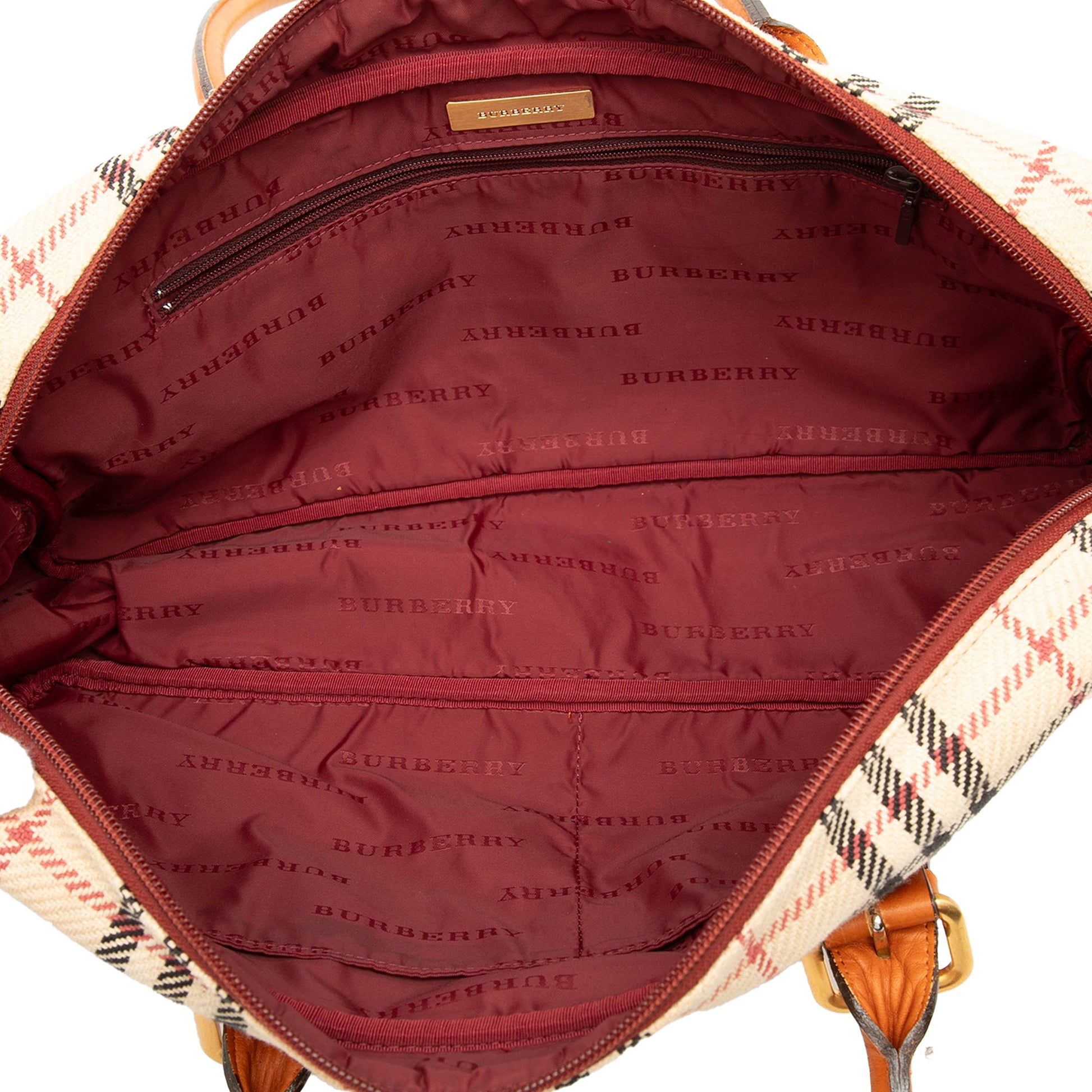 Burberry House Check Wool Shoulder Bag