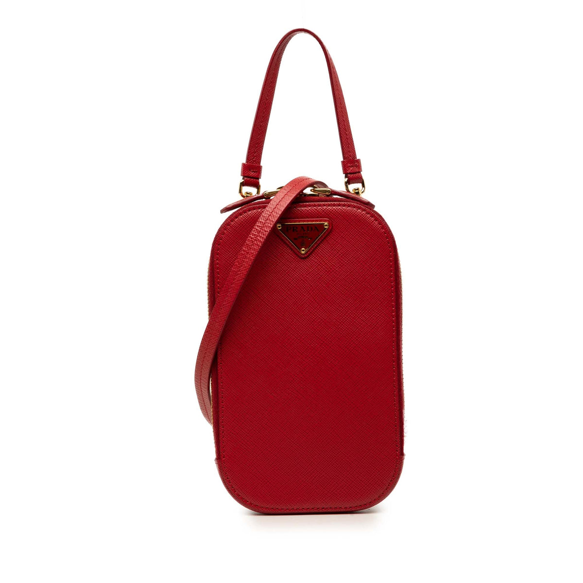 Prada Saffiano Zip Phone Holder