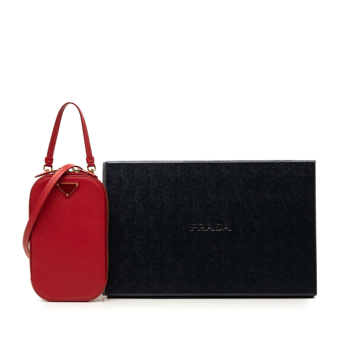 Prada Saffiano Zip Phone Holder