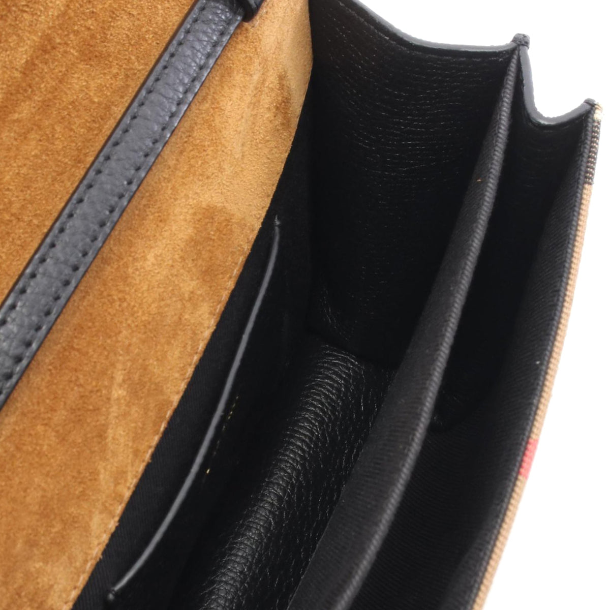 Burberry Small Leather and House Check Canvas Derby Macken Crossbody — Black