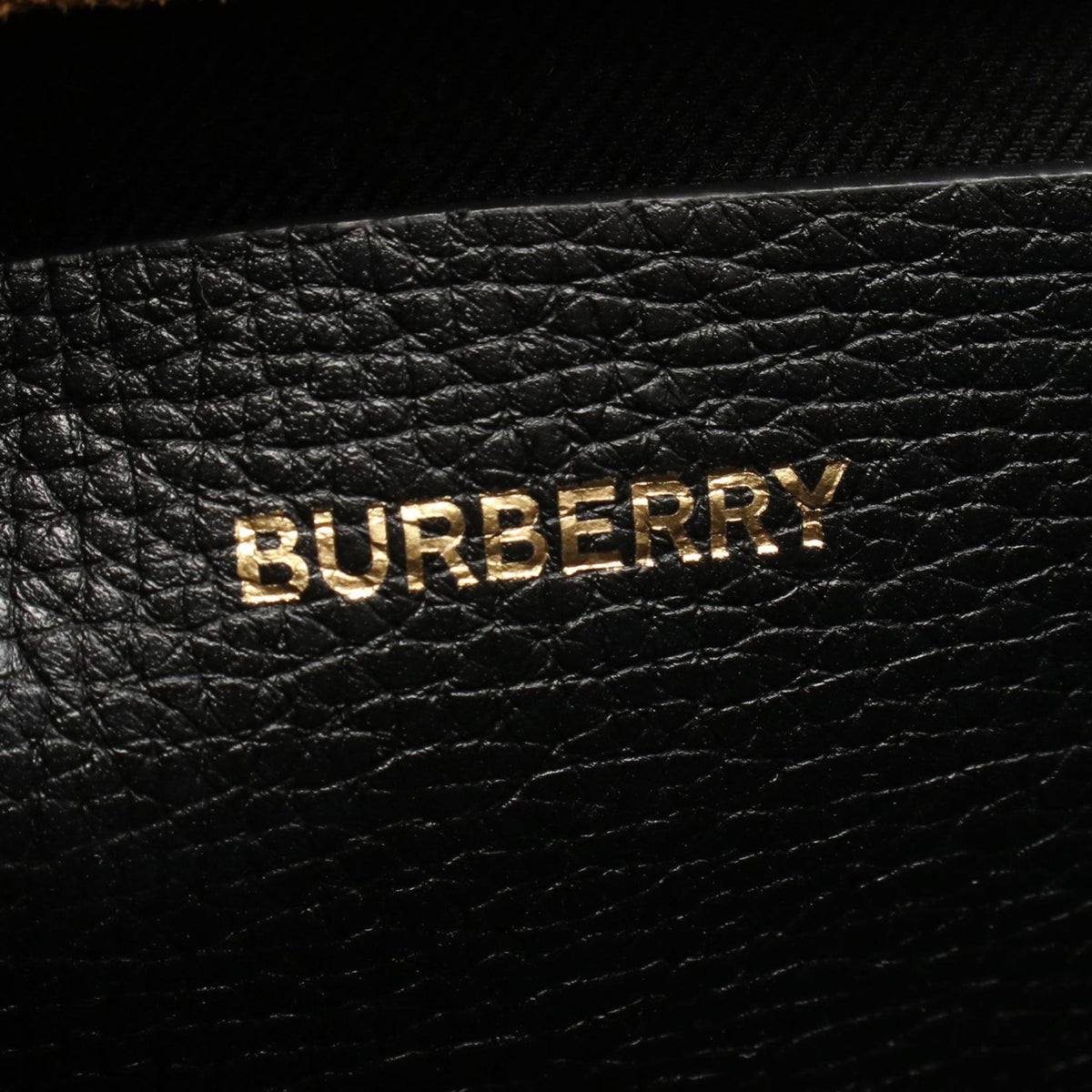 Burberry Small Leather and House Check Canvas Derby Macken Crossbody — Black