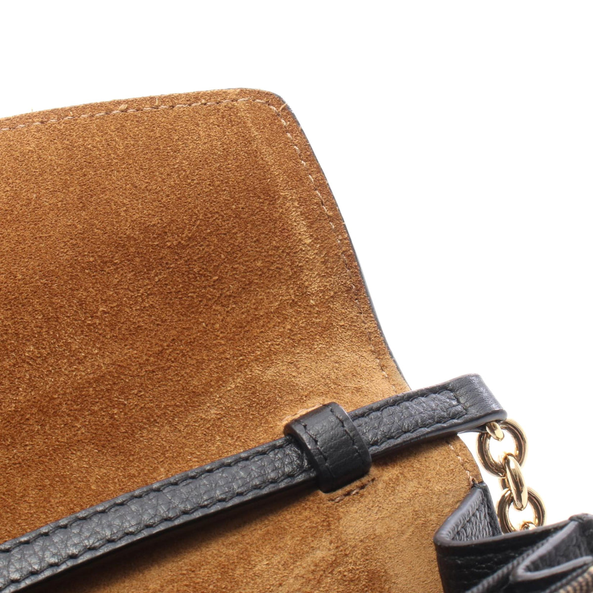 Burberry Small Leather and House Check Canvas Derby Macken Crossbody — Black