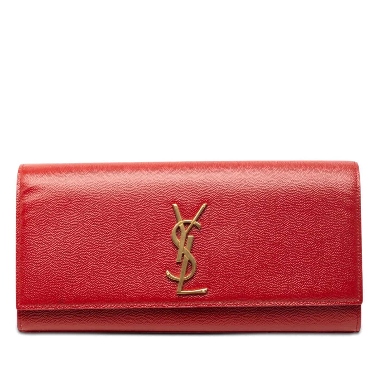 Saint Laurent Grain de Poudre Monogram Cassandre Clutch