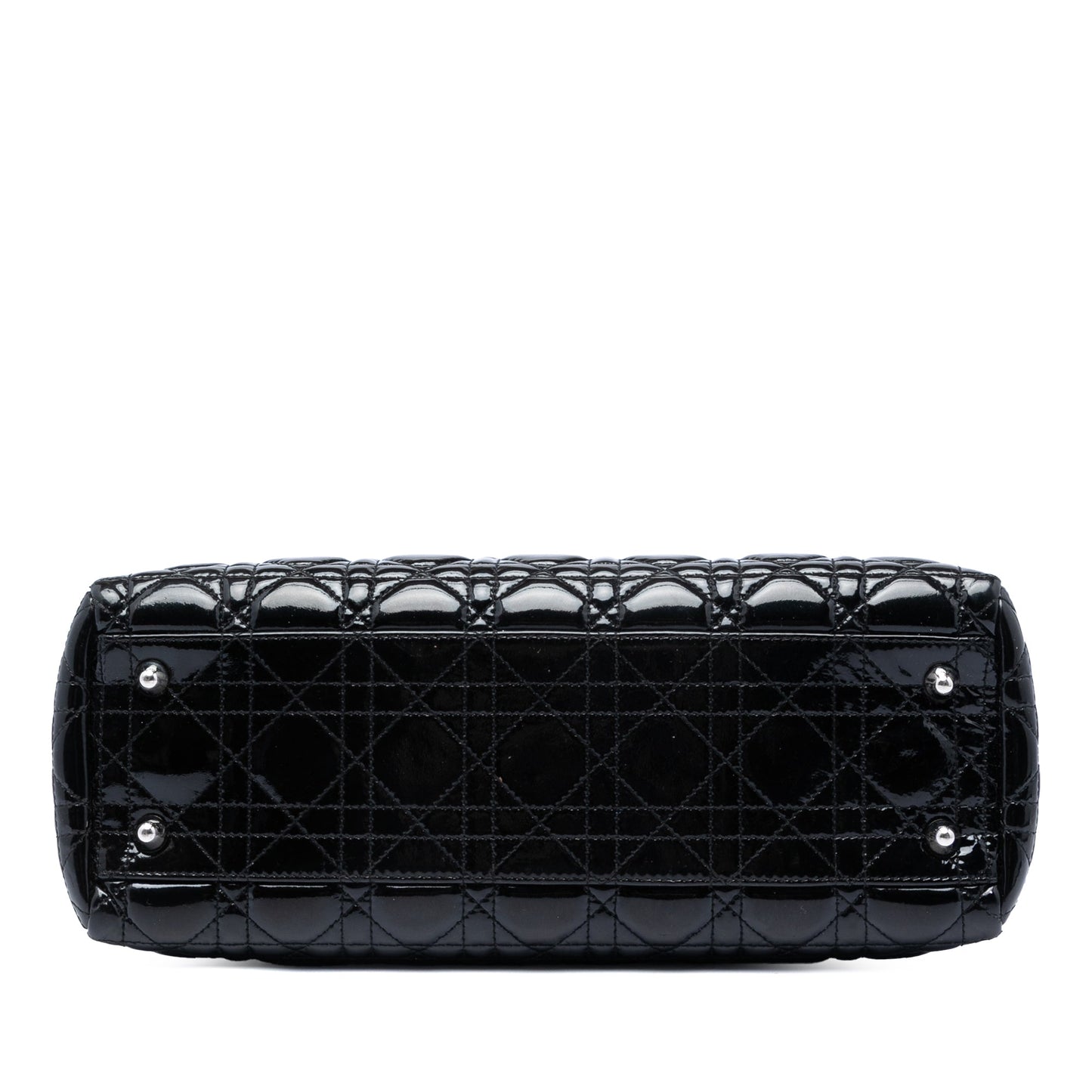 Dior Medium Patent Cannage Lady Dior Soft Shopping Tote