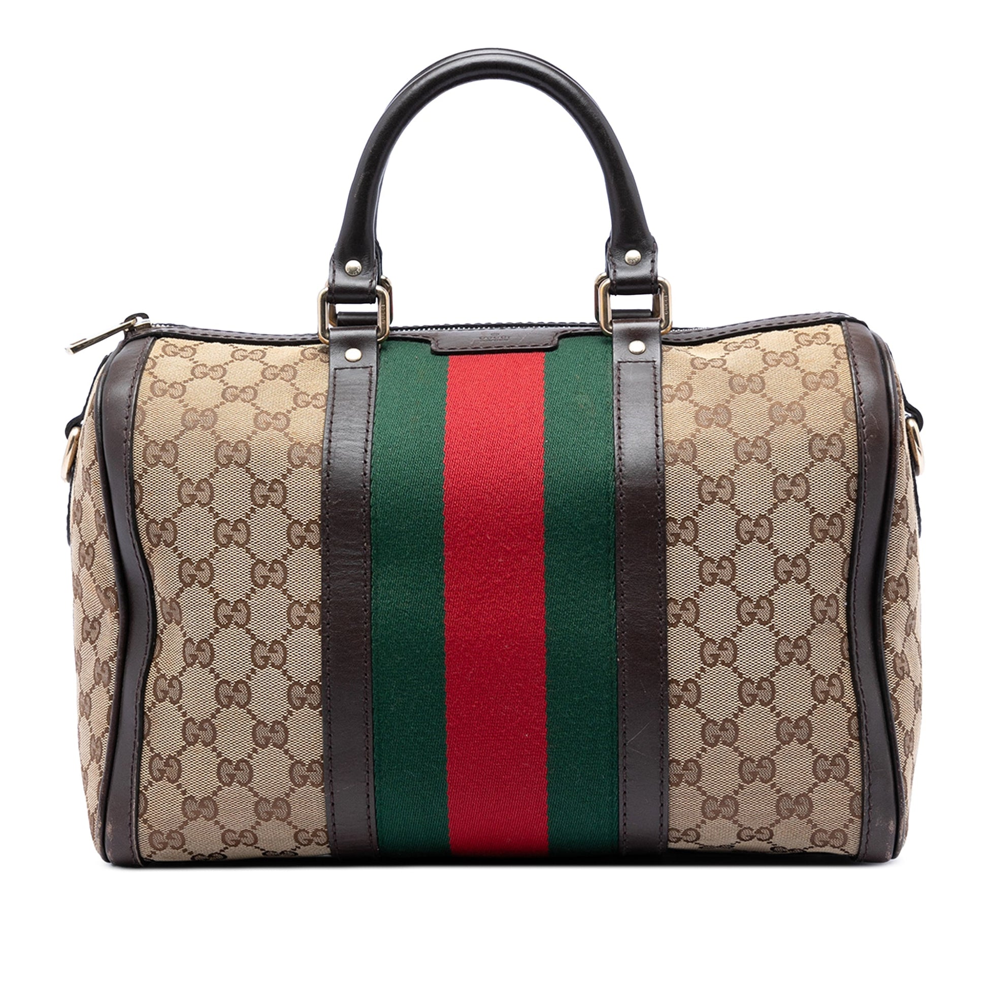 Gucci Medium GG Canvas Web Joy Boston Bag